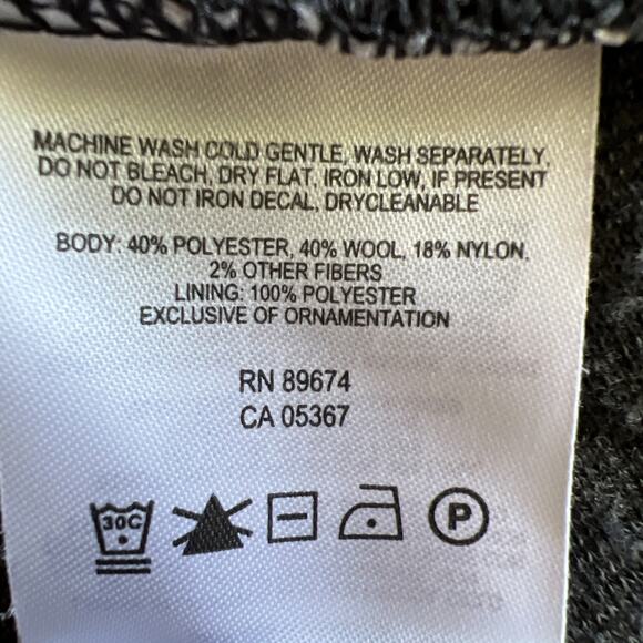 Mountain Hardwear Sweater Womens Small Gray Sarafin Wrap Wool Blend Pockets - Picture 11 of 15